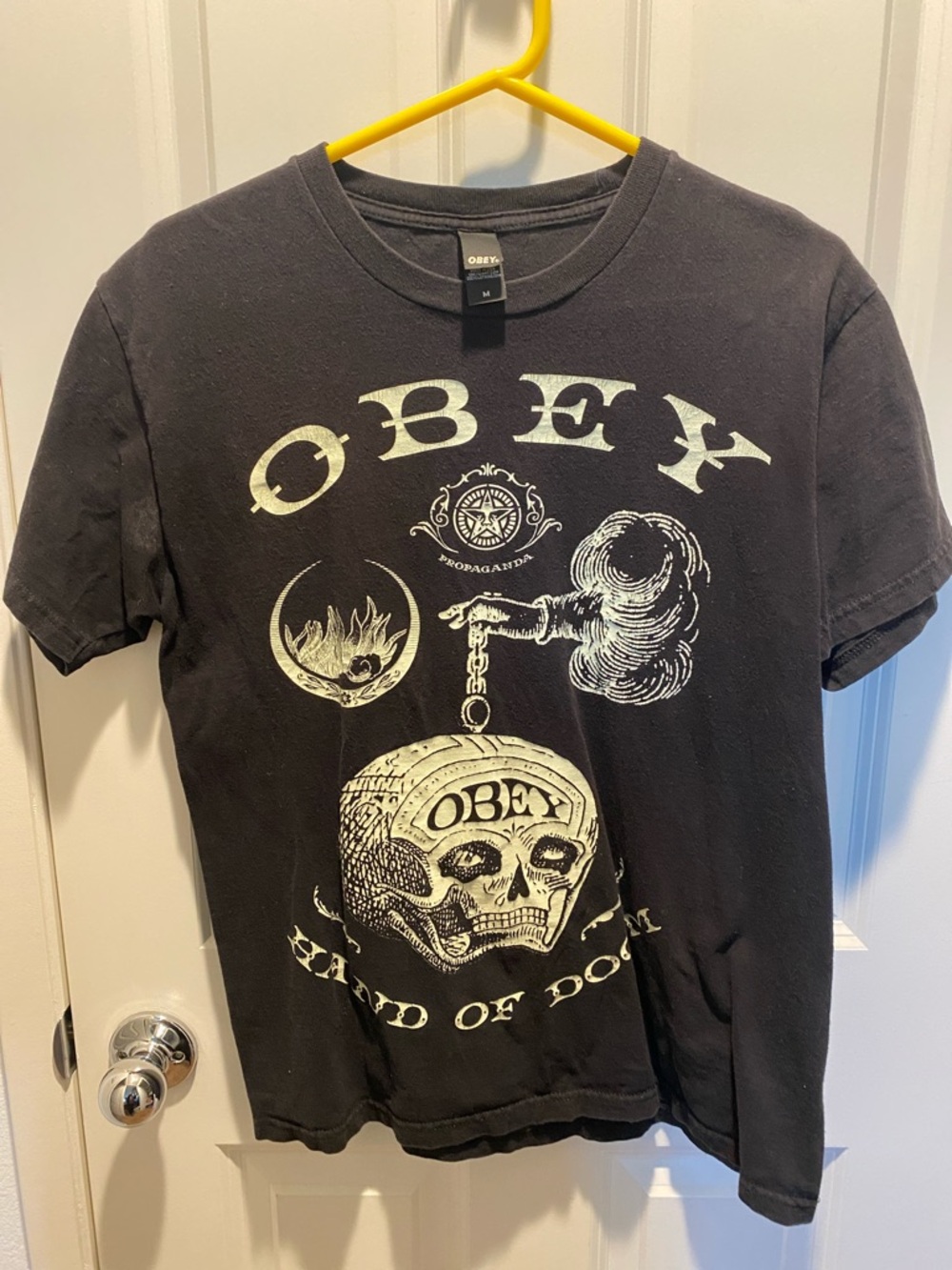 Obey Black Short-Sleeve Graphic Skull Tee